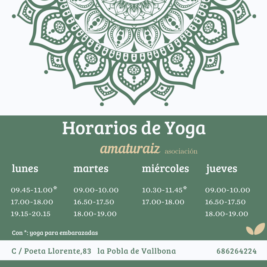 clases de yoga en la pobla de vallbona